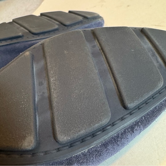 📦 MOVING SALE 🚛 Stuart Weitzman JET suede penny loafers navy blue Size 7 EUC - Picture 8 of 12